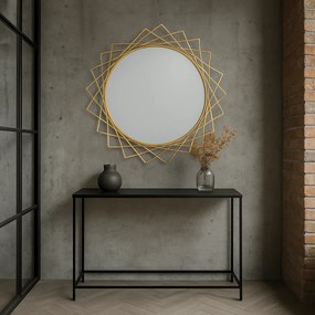 Oglinda geometrica Glam,auriu, ⌀ 85 cm