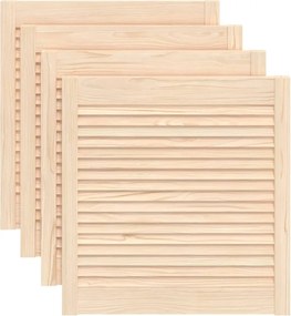 vidaXL Uși de dulap design lambriu 4 buc. 61,5x59,4 cm lemn masiv pin