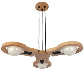 Lustra rustica fabricata manual din lemn YOKO 3L