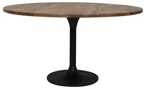 Masă de dining în culoare naturală rotundă cu blat din lemn de acacia ø 120 cm Biboca – Light &amp; Living