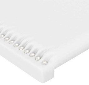 Tablii de pat, 2 buc., alb, 72x5x78 88 cm, piele ecologica 2, Alb, 144 x 5 x 78 88 cm