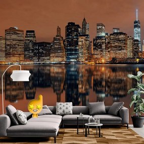Fototapet reflexie a Manhattanului în apă