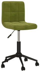 3087762 vidaXL Scaune de bucătărie pivotante, 4 buc., verde deschis, catifea