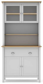 Vitrină albă din lemn de pin 90x180,5 cm Misti – Marckeric