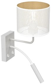 Lampă de perete LOFT SHADE 1xE27/60W+1xG9/8W/230V albă/aurie