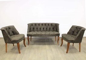 Set canapea 2 locuri cu 1 fotolii, Cafe Homs,maro