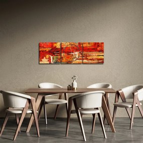 Tablou cu pictură pe pereți (cu ceas) (90x30 cm)