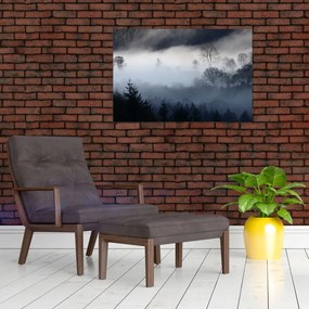 Tablou cu ceță deasupra pădurii (90x60 cm)