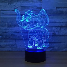 Lampa 3D LED - Dumbo -alba