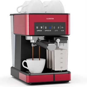 Klarstein 1,8 l aparat de cafea cu spumă de lapte, aparat de cafea 20 bar, mașină de cafea măcinată mică cu 1350 W, mașină de cafea barista pentru cappuccino latte espresso cu gheață