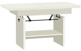 Măsuță de cafea extensibilă și ajustabliă Keenan (Alb alpin). 1058224