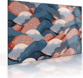 Tablou pe sticlă - Valuri japoneze (70x50 cm)