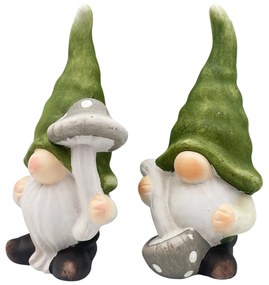 Set 2 Pitici decorativi CUDDLES, Verde  Alb, 18cm