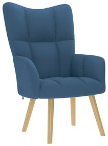 vidaXL Scaun de relaxare, albastru, material textil