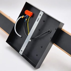 Lustră aplicată MATTE 4xE27/15W/230V negru/stejar