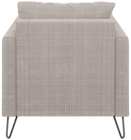 Fotoliu maro deschis cu tapițerie din chenille Freya – Ropez