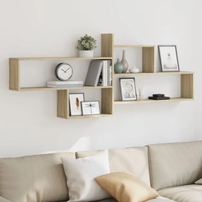 vidaXL Raft de perete, stejar sonoma, 167,5x18x68 cm, lemn prelucrat