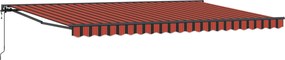 vidaXL Cortina Retractabilă Portocaliu și negru 500 × 300 cm