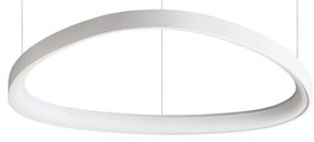 Lustra LED suspendata design circular Gemini sp d061 dali/push alb