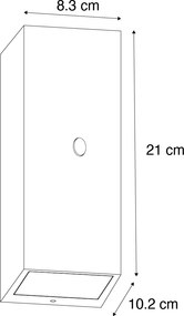 Aplică maro rugină 2 lumini GU10 AR70 IP44 cu senzor de mișcare - Baleno