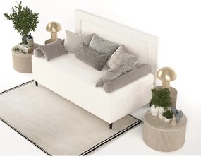 Pat crem tapițat 100x200 cm Alba – Maison de Rêve