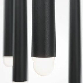 Lustra LED cu 5 pendule design modern Cascade negru