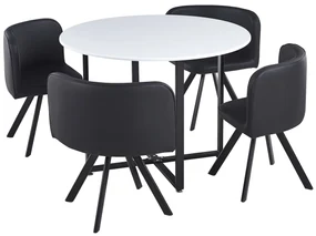 Set sufragerie 4+1 Babeth (alb + negru). 1065327