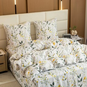 Lenjerie de pat din microfibra CITRUS GARDEN albă Dimensiune lenjerie de pat: 2 buc 70 x 90 cm | 200 x 220 cm