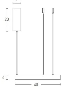 Lustră LED pe cablu dimabilă LED/36W/230V auriu Zambelis 2006