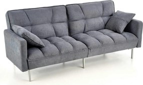 Canapea stofa extensibila ROBERTO, gri albastrui, 193x85/108x86/58 cm
