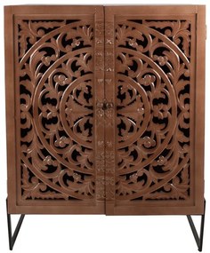 Comoda maro, din lemn, aspect vintage, Mandala