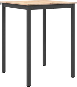 vidaXL Masă de bar natural 80 x 80 x 105 cm Lemn de pin masiv