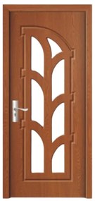 Usa Interior din MDF Novo Doors ND308, Cadru din Lemn Masiv, Geam Sablat, KIT COMPLET, Toc , Manere si balamale incluse (Culoare: Alb, Toc: Fix,