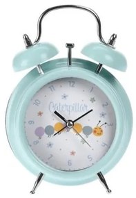 Ceas deșteptător pentru copii Omidă albastrudeschis, 12 x 17 x 5,7 cm