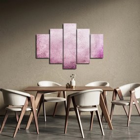 Tablou - Mandala pe zid roz (150x105 cm)