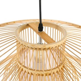 Lustră pe cablu Immax 08255L PINCHOS 1xE27/40W/230V d. 50 cm bambus