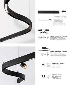 Sina magnetica suspendata cu iluminat in partea superioara Breda 200cm