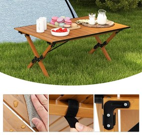 Masă de camping pliabilă din aluminiu cu geantă de transport