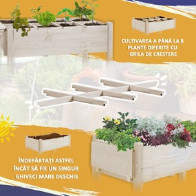 Outsunny Jardiniera din lemn pentru gradina, 123x54x74cm, maro | Aosom Romania