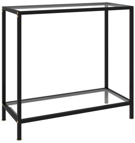vidaXL Masă consolă, transparent, 80 x 35 x 75 cm, sticlă securizată