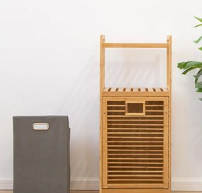 REDUCERE Cos de rufe din bambus gri SOBIKON II calitate.