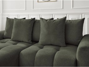 Colțar kaki extensibil/cu spațiu de depozitare cu tapițerie din chenille (cu colț pe partea stângă/cu șezlong) Roxelane – Bobochic Paris