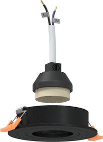 vidaXL Spot 24 pcs Negru 9 x 9 x 2 cm Aluminiu