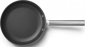 Tigaie cu capac SMEG CKFF2401BLM, 1,9 l, Ø24 cm, Acoperire cu teflon, Pana la 250°C, fără PFAS, Inductie, Negru