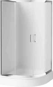 Cabina de dus semirotunda Deante Funkia cu usi culisante 90x90cm finisaj crom