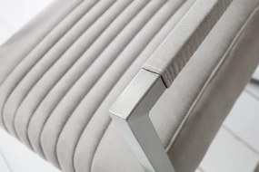 Scaun cu brate design retro Big Aston microfibra gri piatra