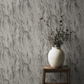 Tapet de lux fundal grafit, vinil, model Carrara