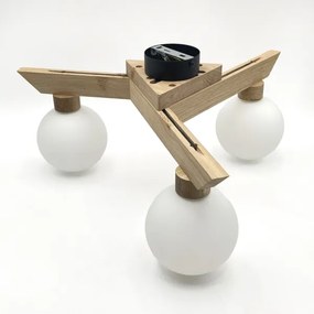 Lustră aplicată ANTONIO 3xG9/5W/230V stejar/alb