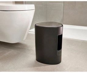 Coș de gunoi negru mat cu pedală din oțel 5 l EasyStore Luxe – Joseph Joseph