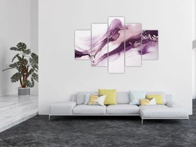 Tablou - Artă fluidă violet (150x105 cm)